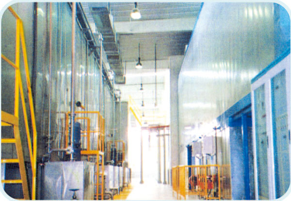Control cabinet coating line