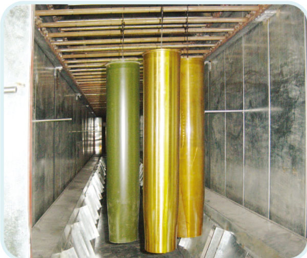 The barrel Impregnation baking line